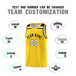 Custom Gold Black-White Classic Sports Uniform Basketball Jersey