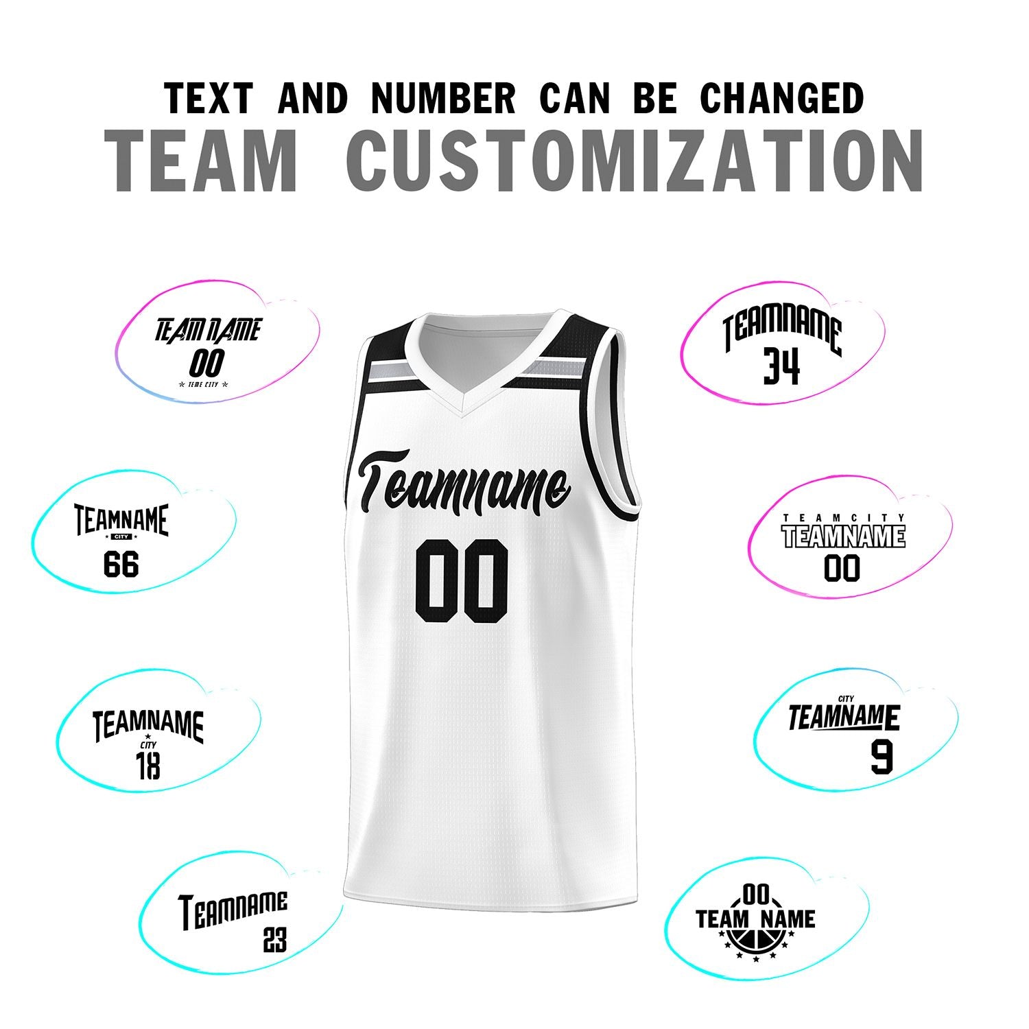 Custom White Black-Gray Classic Sports Uniform Basketball Jersey