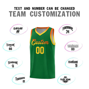 Custom Kelly Green Personalized Gradient Font Sports Uniform Basketball Jersey