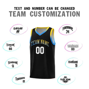 Custom Black Personalized Gradient Font Sports Uniform Basketball Jersey