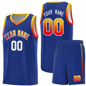 Custom Royal Personalized Gradient Font Sports Uniform Basketball Jersey