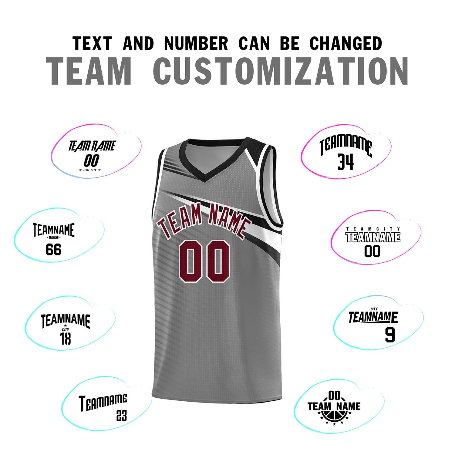 Custom Dark Gray Crimson-White Chest Color Block Sports Uniform Basketball Jersey