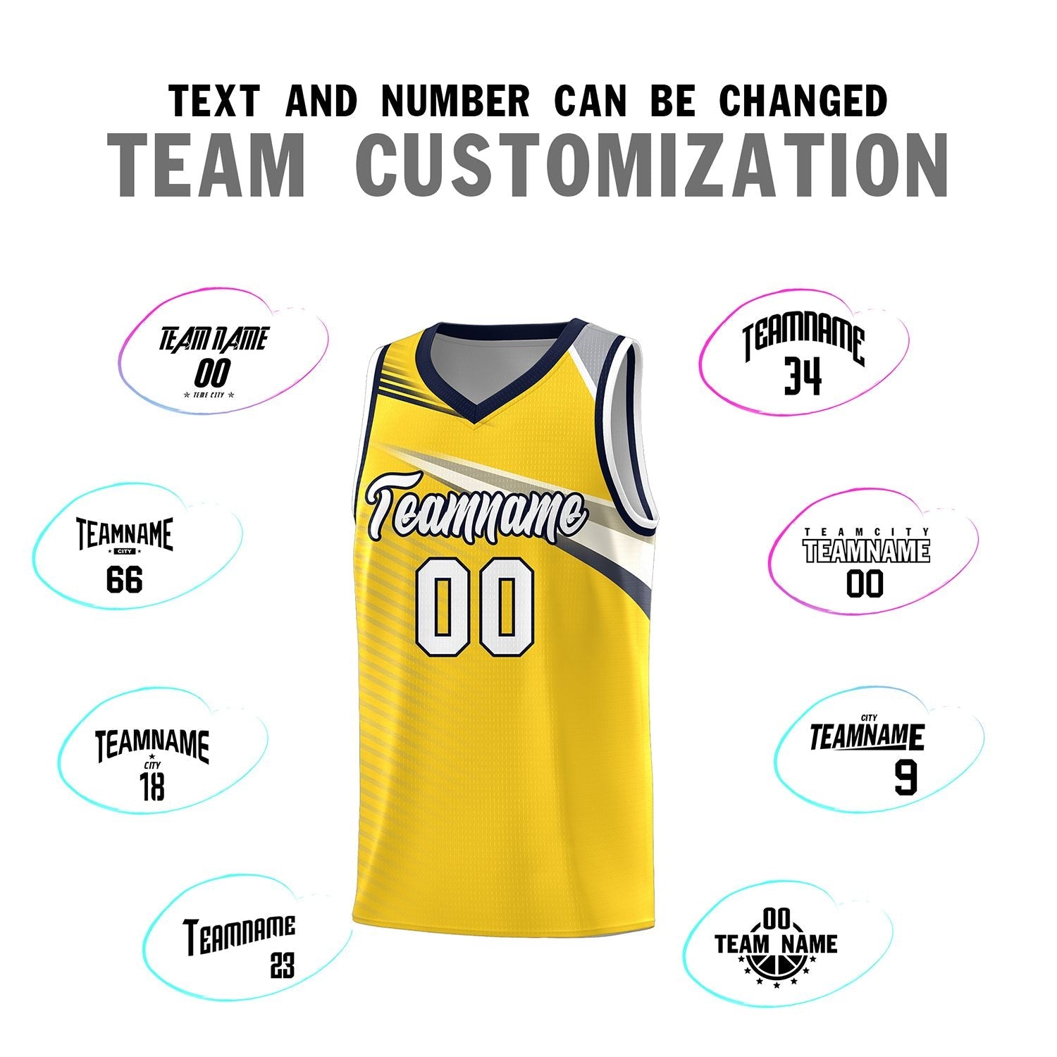 Custom Gold White-Navy Chest Color Block Sports Uniform Basketball Jersey