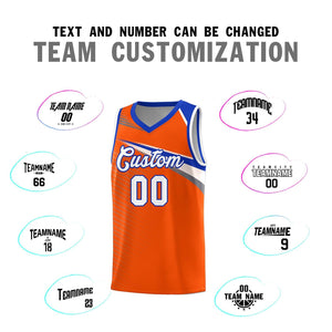 Custom Orange White Chest Color Block Sports Uniform Basketball Jersey