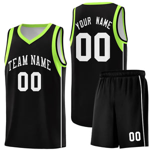 Custom Black White Sleeve Color Blocking Classic Sports Uniform Basketball Jersey