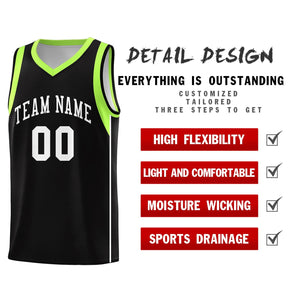 Custom Black White Sleeve Color Blocking Classic Sports Uniform Basketball Jersey