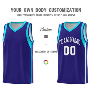 Custom Purple White Sleeve Color Blocking Classic Sports Uniform Basketball Jersey