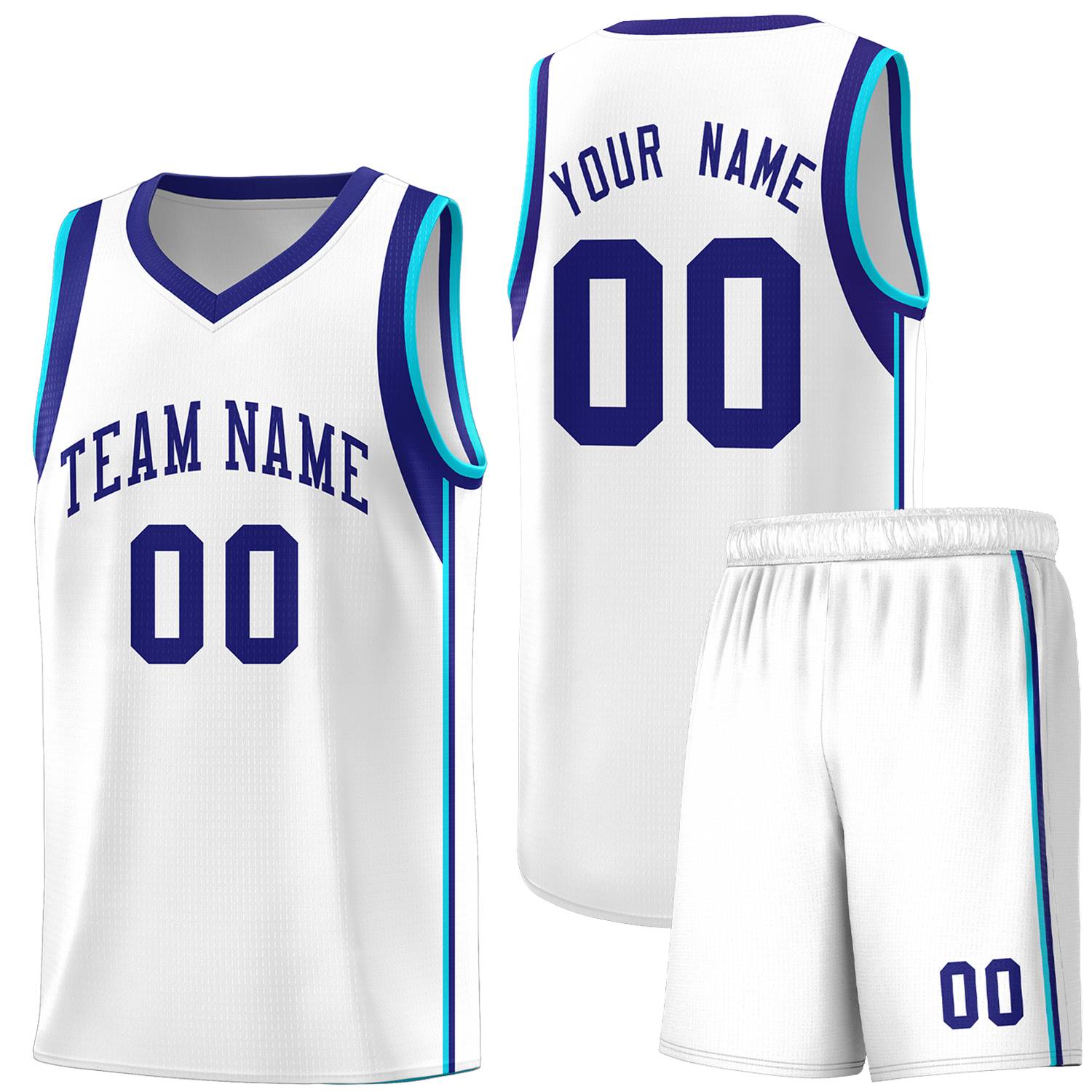 Custom White Purple Sleeve Color Blocking Classic Sports Uniform Basketball Jersey