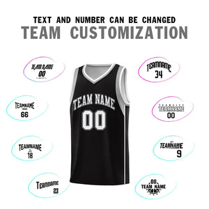 Custom Black White-Black Sleeve Color Blocking Classic Sports Uniform Basketball Jersey