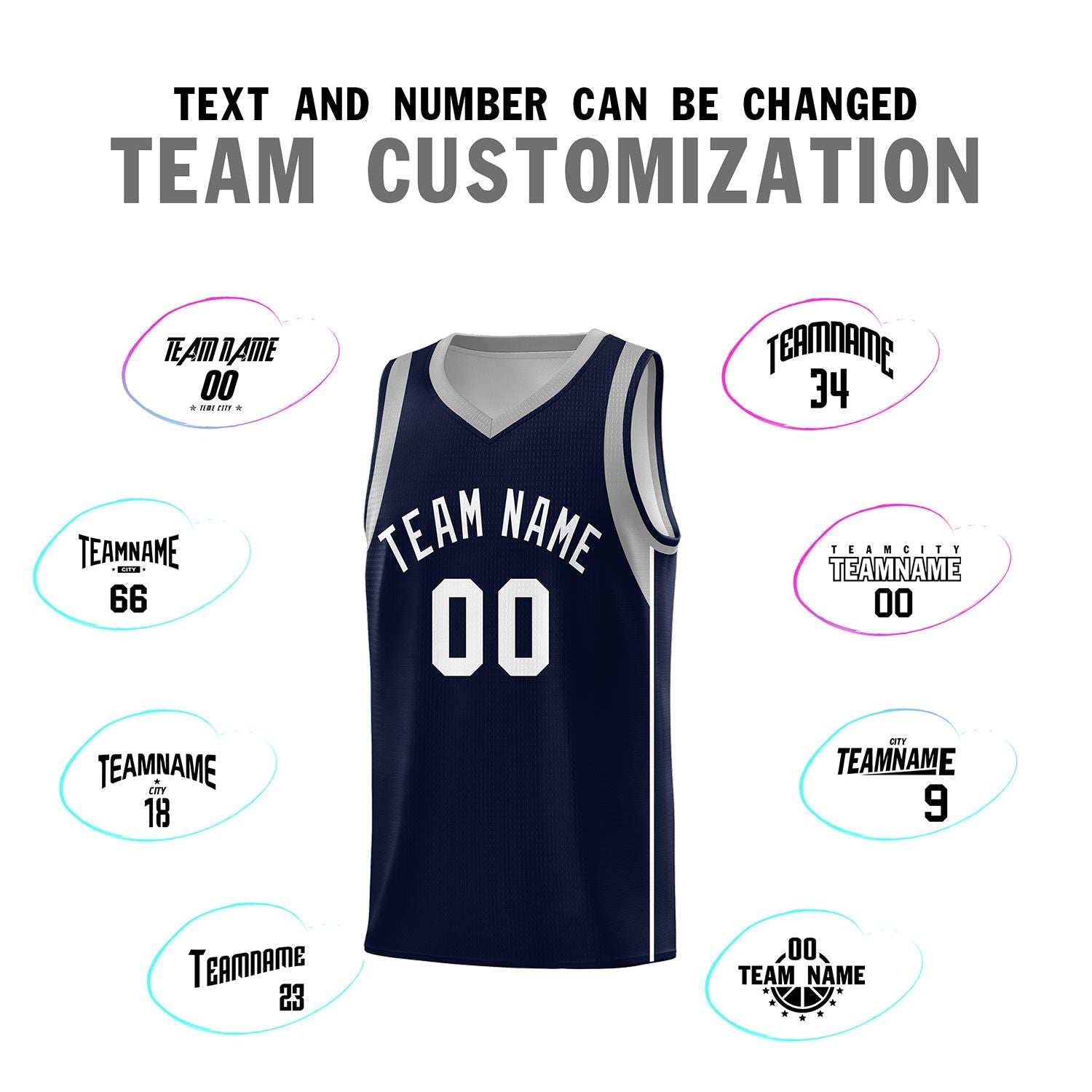 Custom Navy White Sleeve Color Blocking Classic Sports Uniform Basketball Jersey