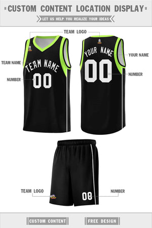 Custom Black White Sleeve Color Blocking Classic Sports Uniform Basketball Jersey