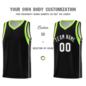 Custom Black White Sleeve Color Blocking Classic Sports Uniform Basketball Jersey