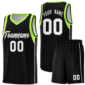 Custom Black White Sleeve Color Blocking Classic Sports Uniform Basketball Jersey