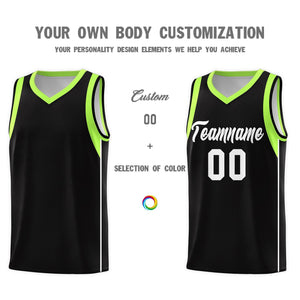 Custom Black White Sleeve Color Blocking Classic Sports Uniform Basketball Jersey