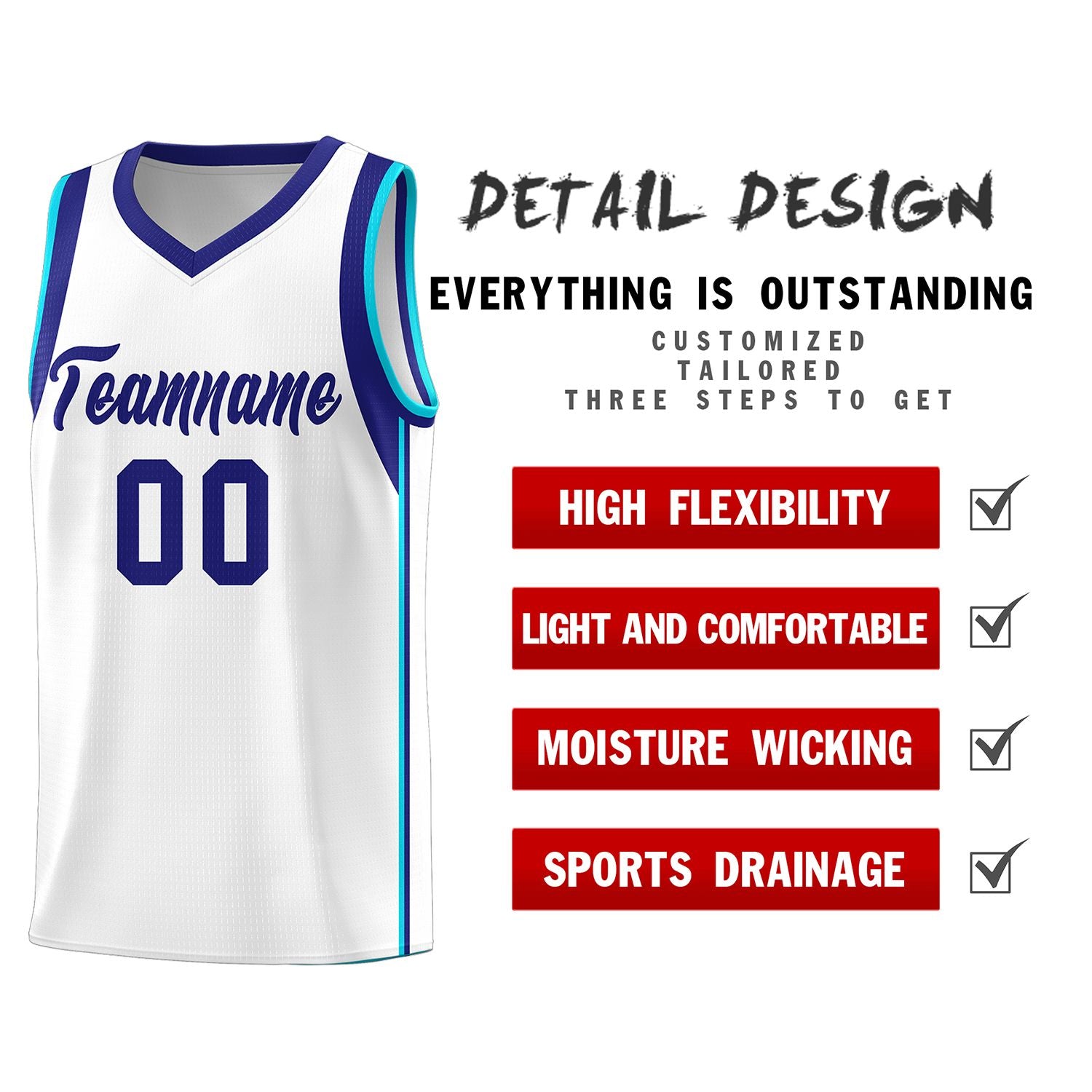 Custom White Purple Sleeve Color Blocking Classic Sports Uniform Basketball Jersey