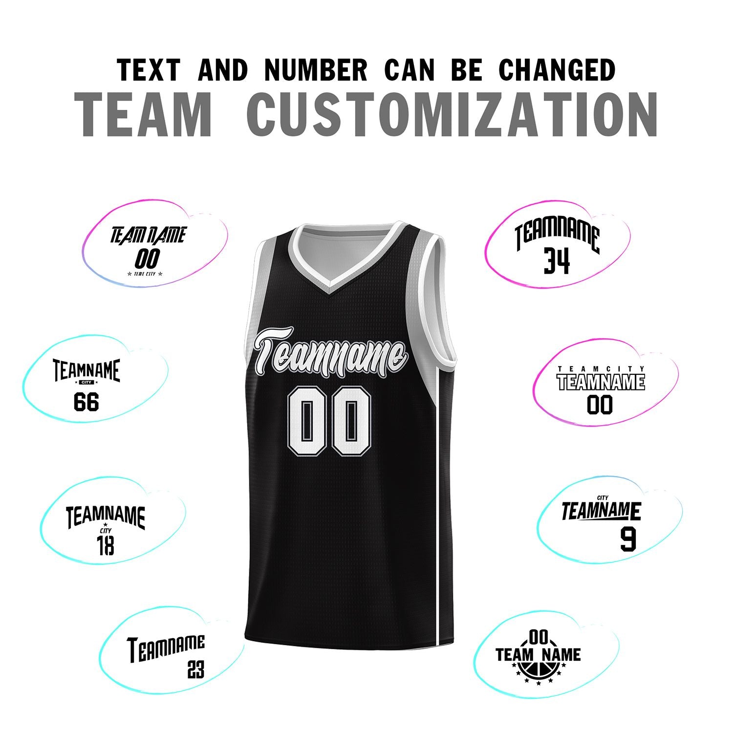 Custom Black White-Black Sleeve Color Blocking Classic Sports Uniform Basketball Jersey