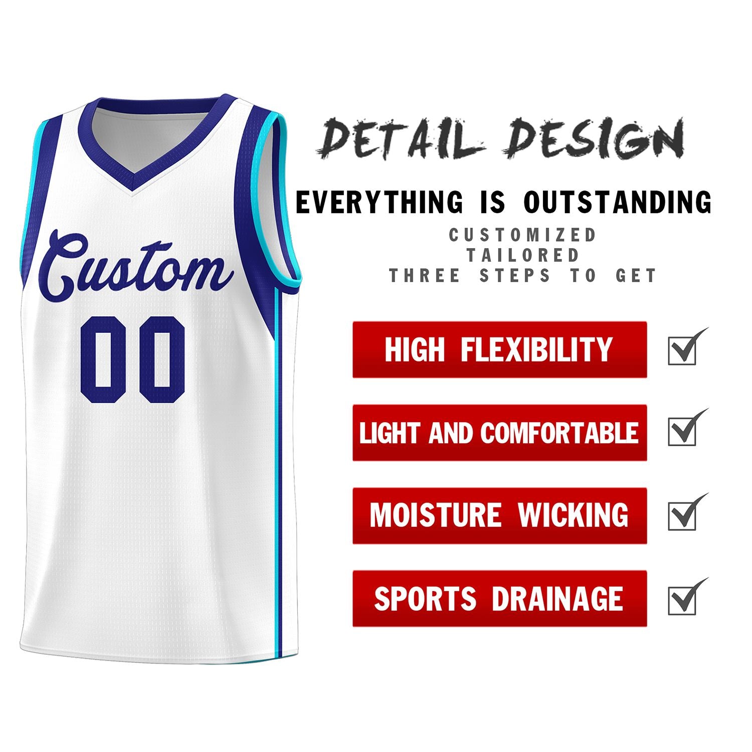 Custom White Purple Sleeve Color Blocking Classic Sports Uniform Basketball Jersey