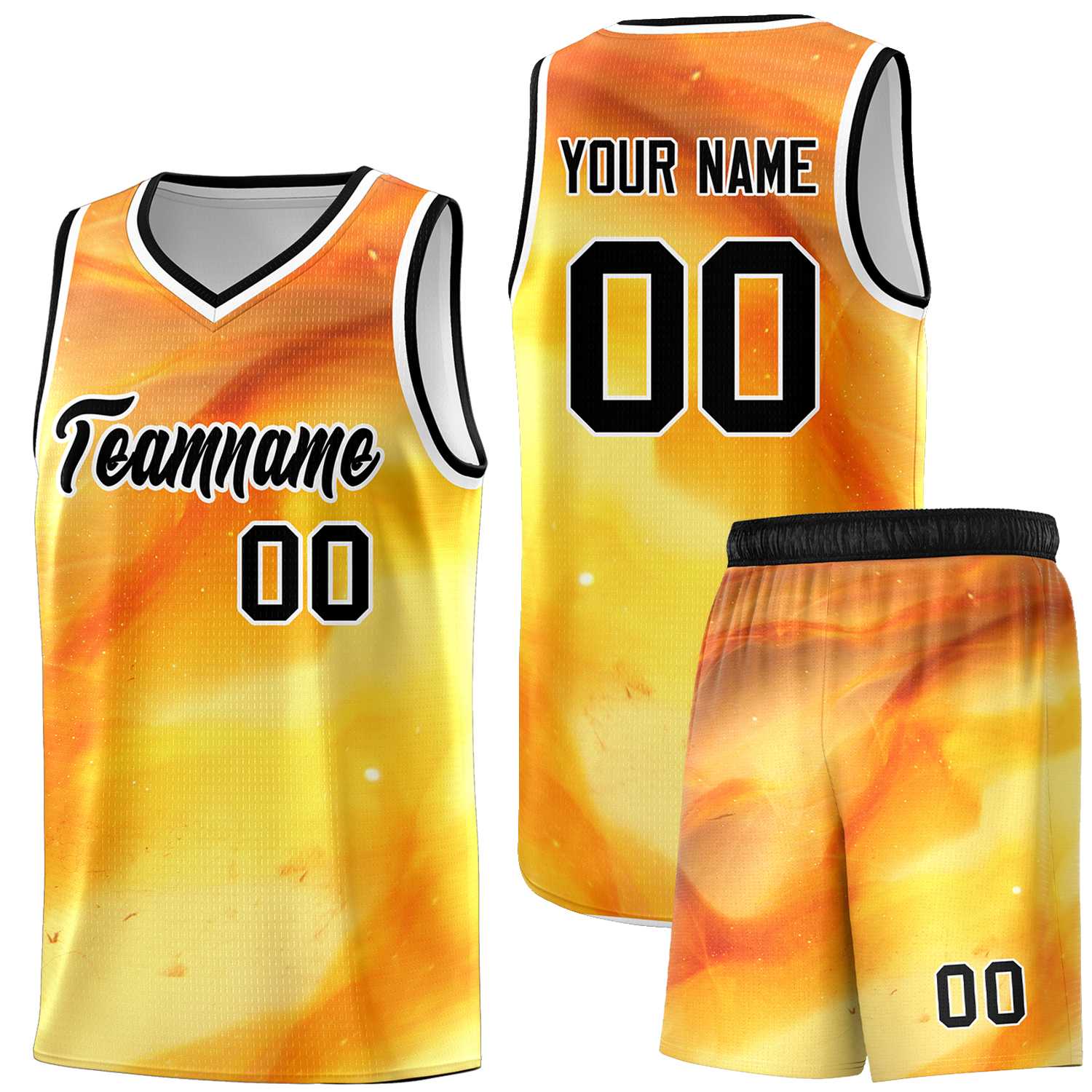 Custom Black White Pattern Tie Dye Sports Uniform Basketball Jersey