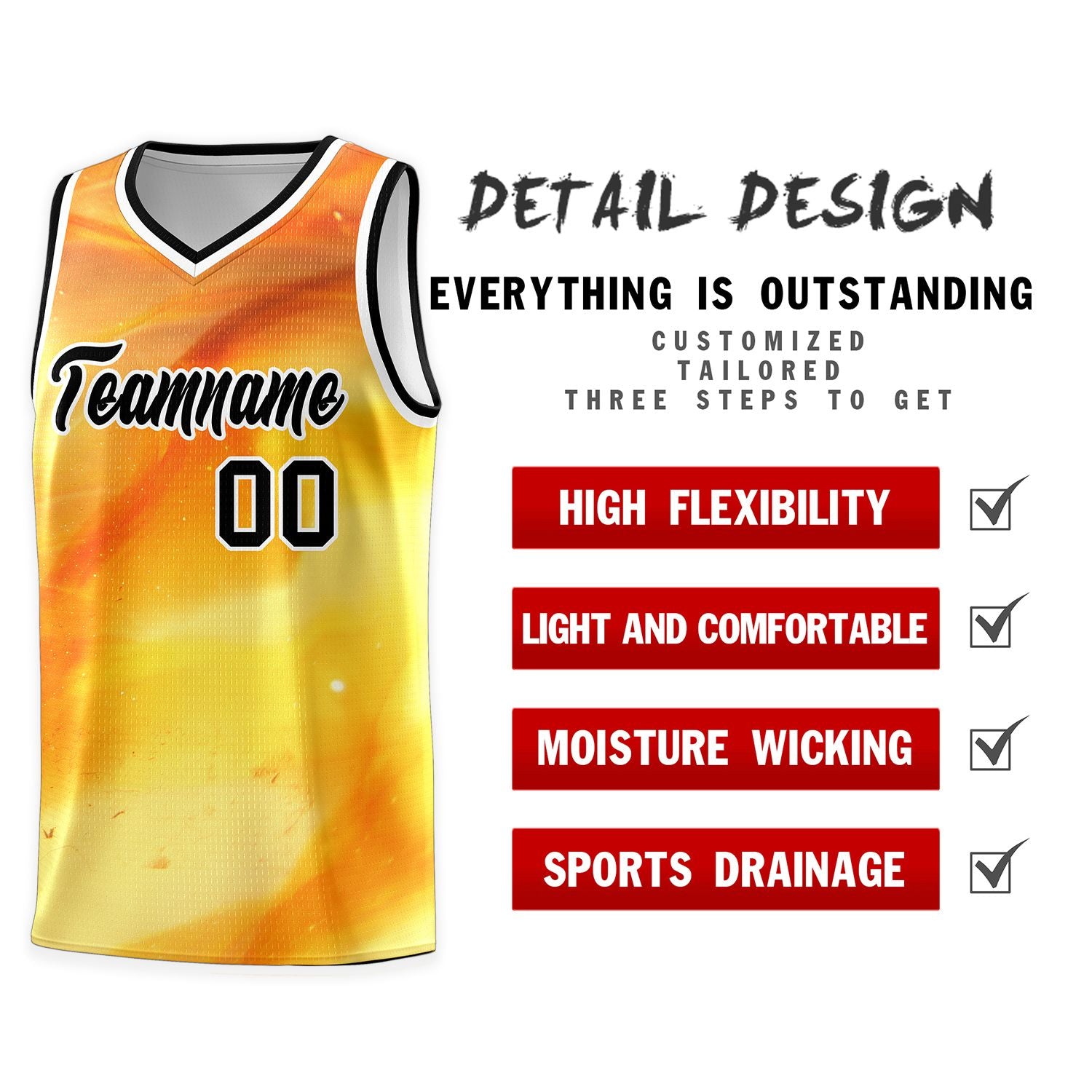 Custom Black White Pattern Tie Dye Sports Uniform Basketball Jersey