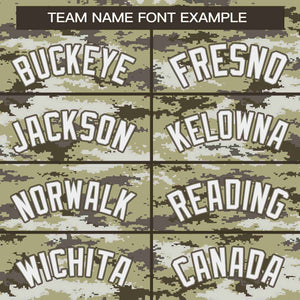 Custom Camo White Gray-Brown Authentic Baseball Jersey