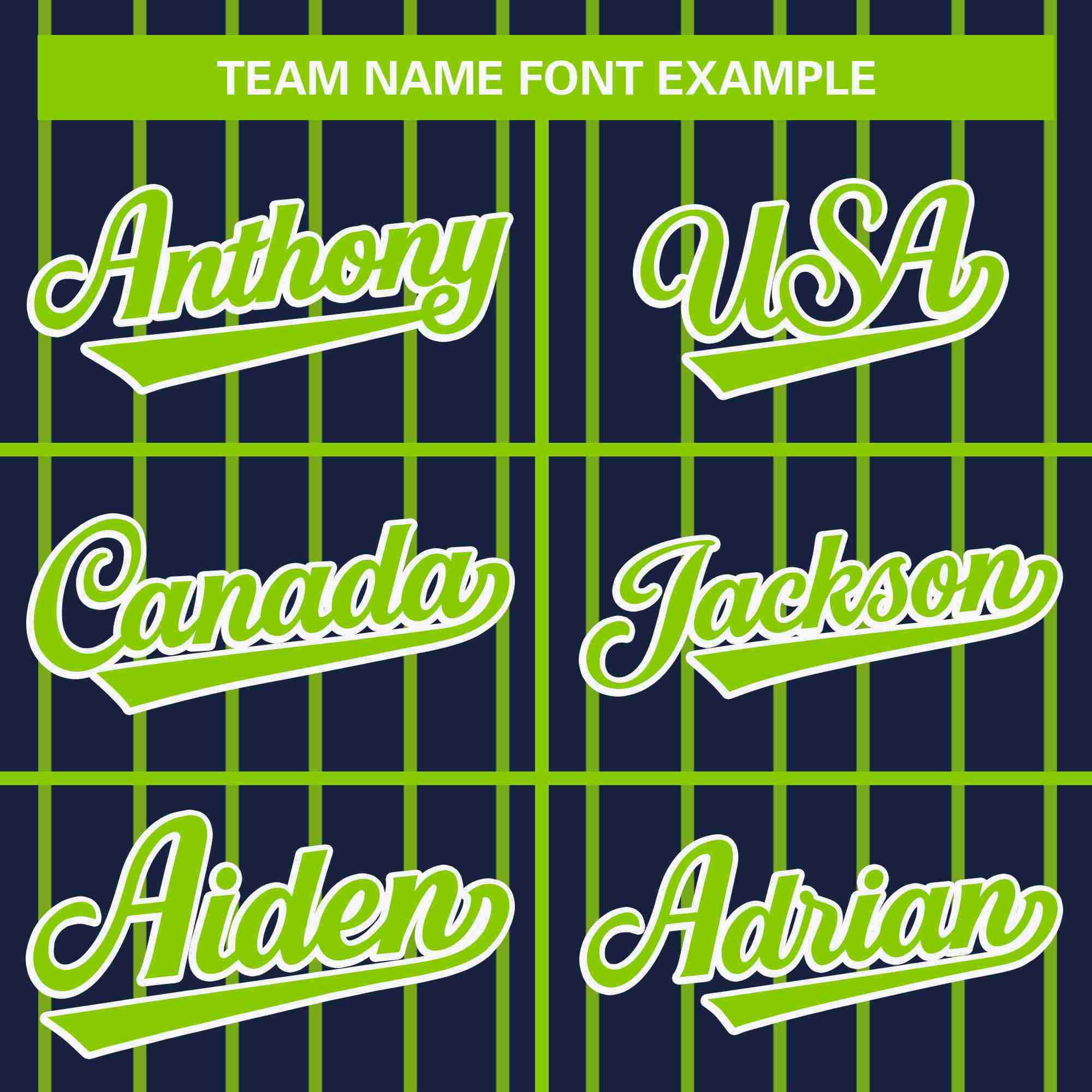 Custom Navy Neon Green Stripe Fashion Design Full Button Authentic Baseball Jersey