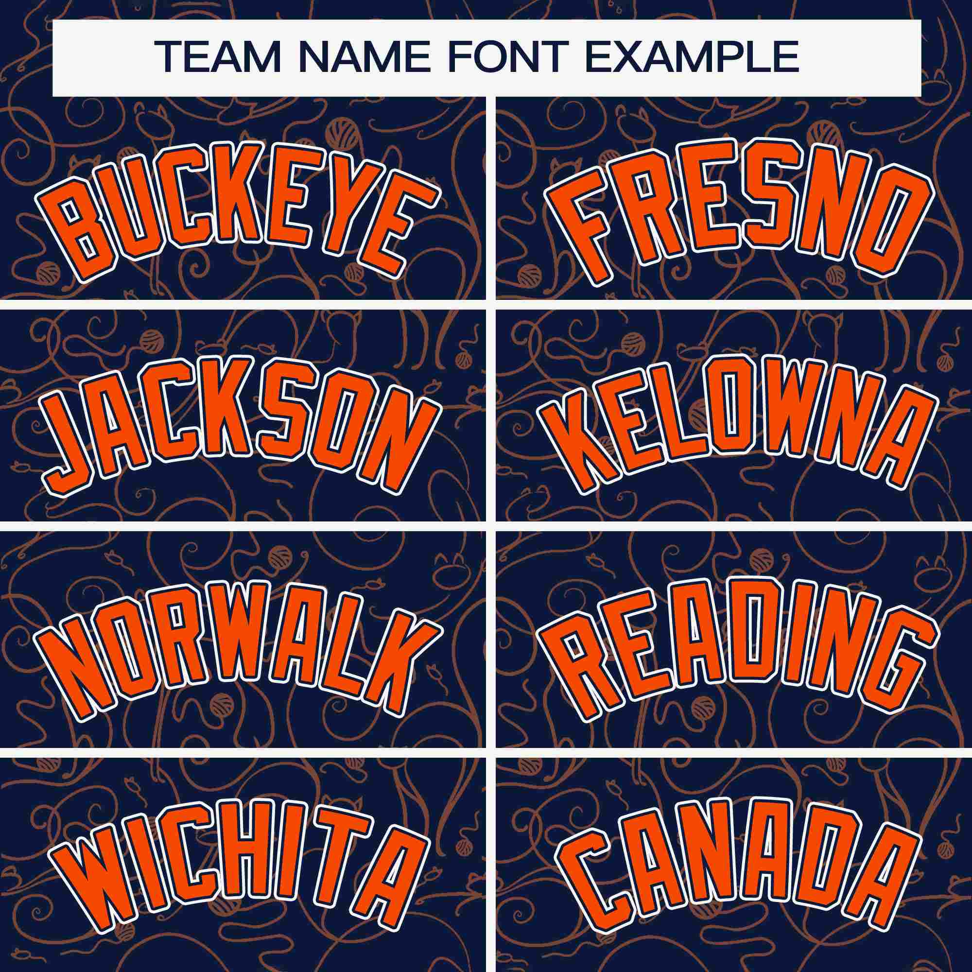 Custom Navy Orange Line Art Graffiti Pattern Design Authentic Baseball Jersey