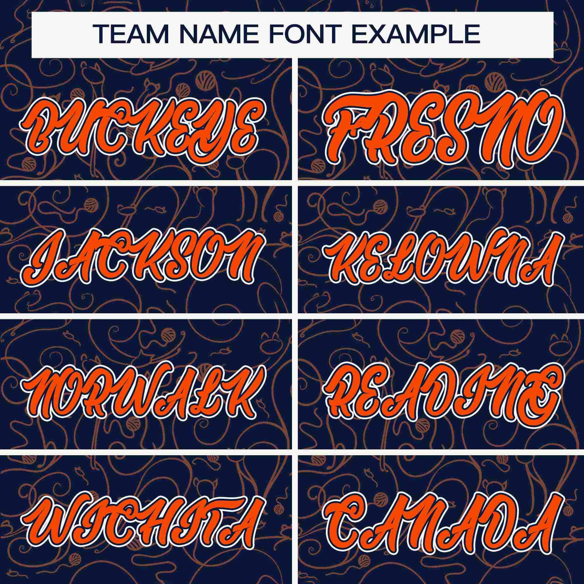 Custom Navy Orange Line Art Graffiti Pattern Design Authentic Baseball Jersey