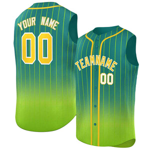 Maillot de Baseball sans manches, personnalisé, vert néon, vert fluo, à la mode, authentique, à la mode