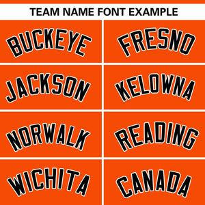 Custom Orange White Thick Stripe Fashion Design Authentic Baseball Jersey