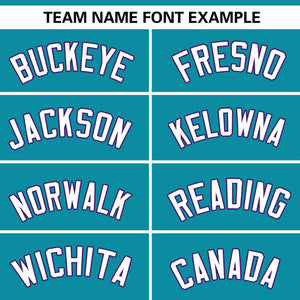 Custom Teal White Full Button Design Authentic Baseball Jersey