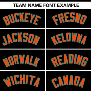 Custom Black Orange Full Button Design Authentic Baseball Jersey