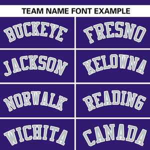 Custom Purple Classic Style Authentic Stand Collar Baseball Jersey