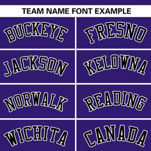 Custom Purple Classic Style Authentic Stand Collar Baseball Jersey