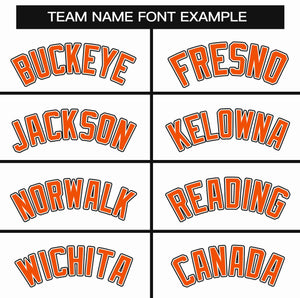 Custom White Orange Classic Style Personalized Full Button Authentic Baseball Jersey