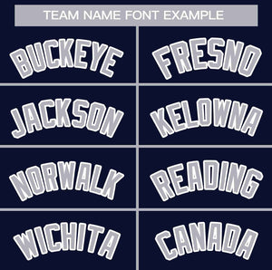 Custom Navy Gray Classic Style Personalized Full Button Authentic Baseball Jersey