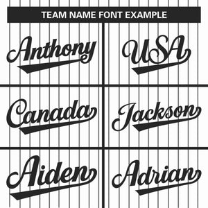 Custom White Black Stripe Fashion Design Full Button Authentic Baseball Jersey