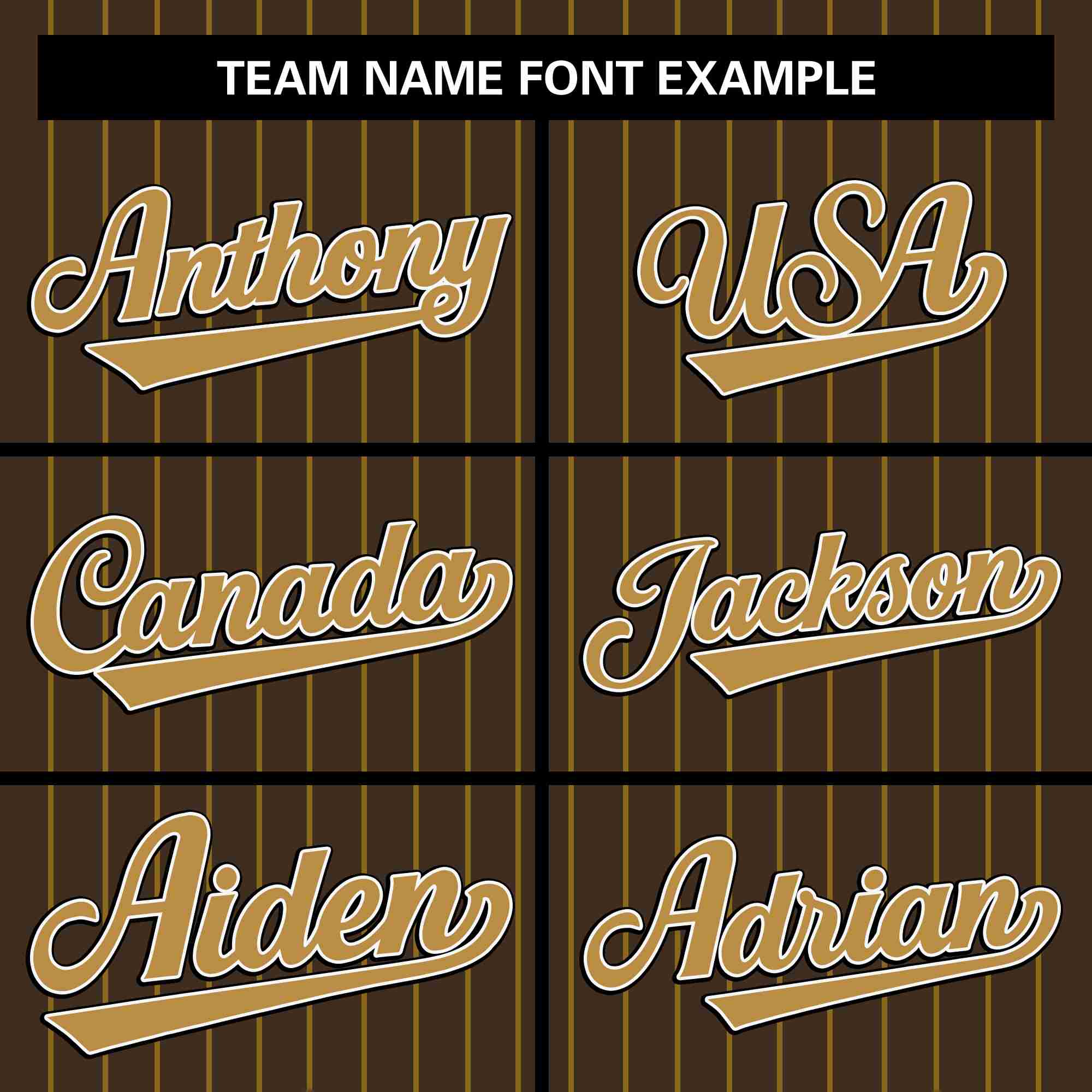 Custom Brown Gold Stripe Fashion Design Full Button Authentic Baseball Jersey