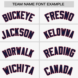 Custom White Navy-Crimson Personalized Raglan Sleeves V-Neck Hockey Jersey