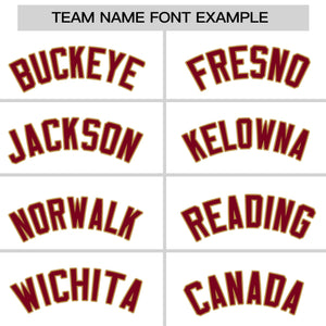 Custom White Crimson Personalized Raglan Sleeves Round-Neck Hockey Jersey