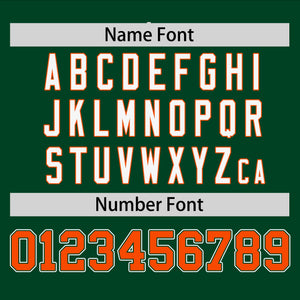 Custom Green Orange Personalized Raglan Sleeves Round-Neck Hockey Jersey