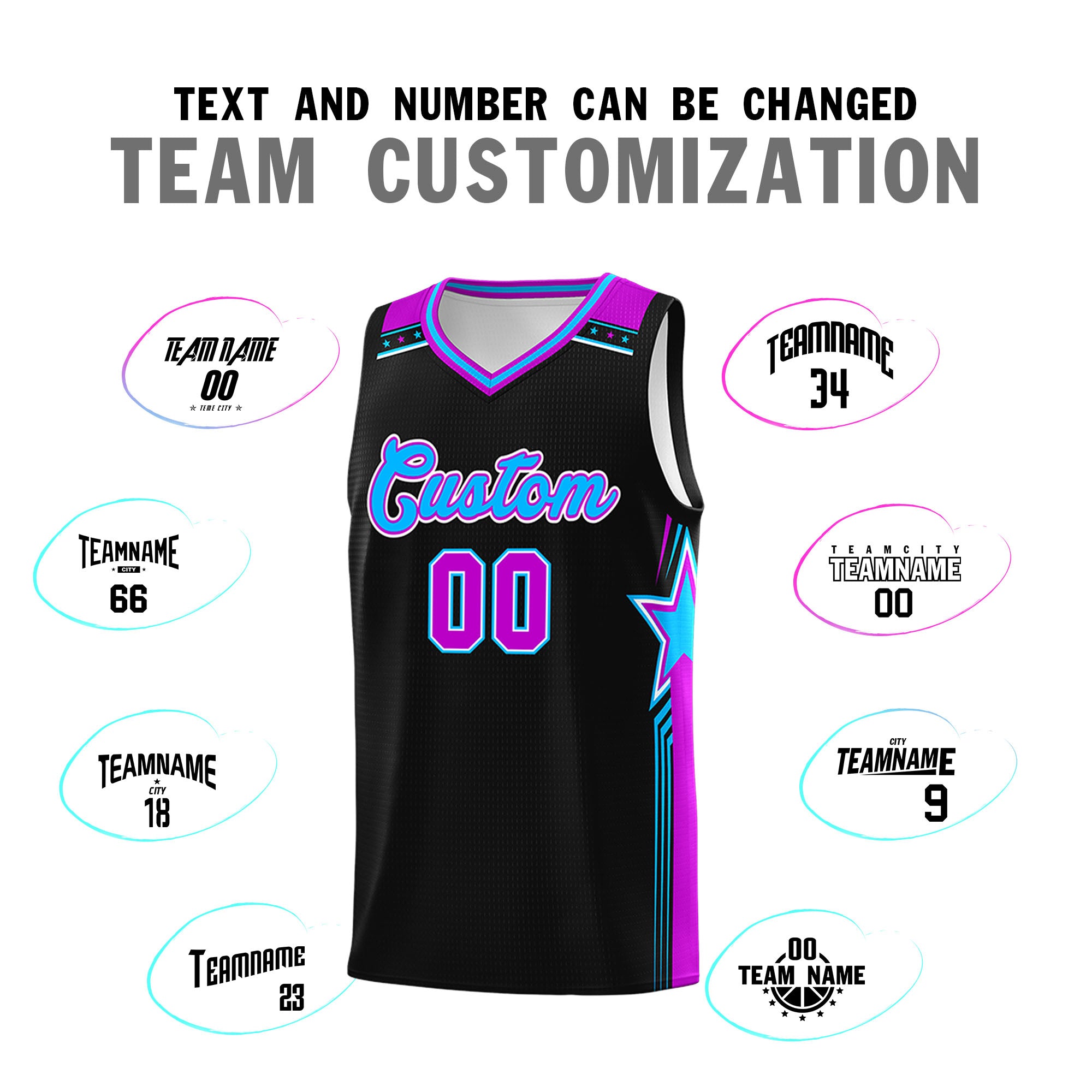 Custom Black White Double Side Sets Men Basketball Jersey