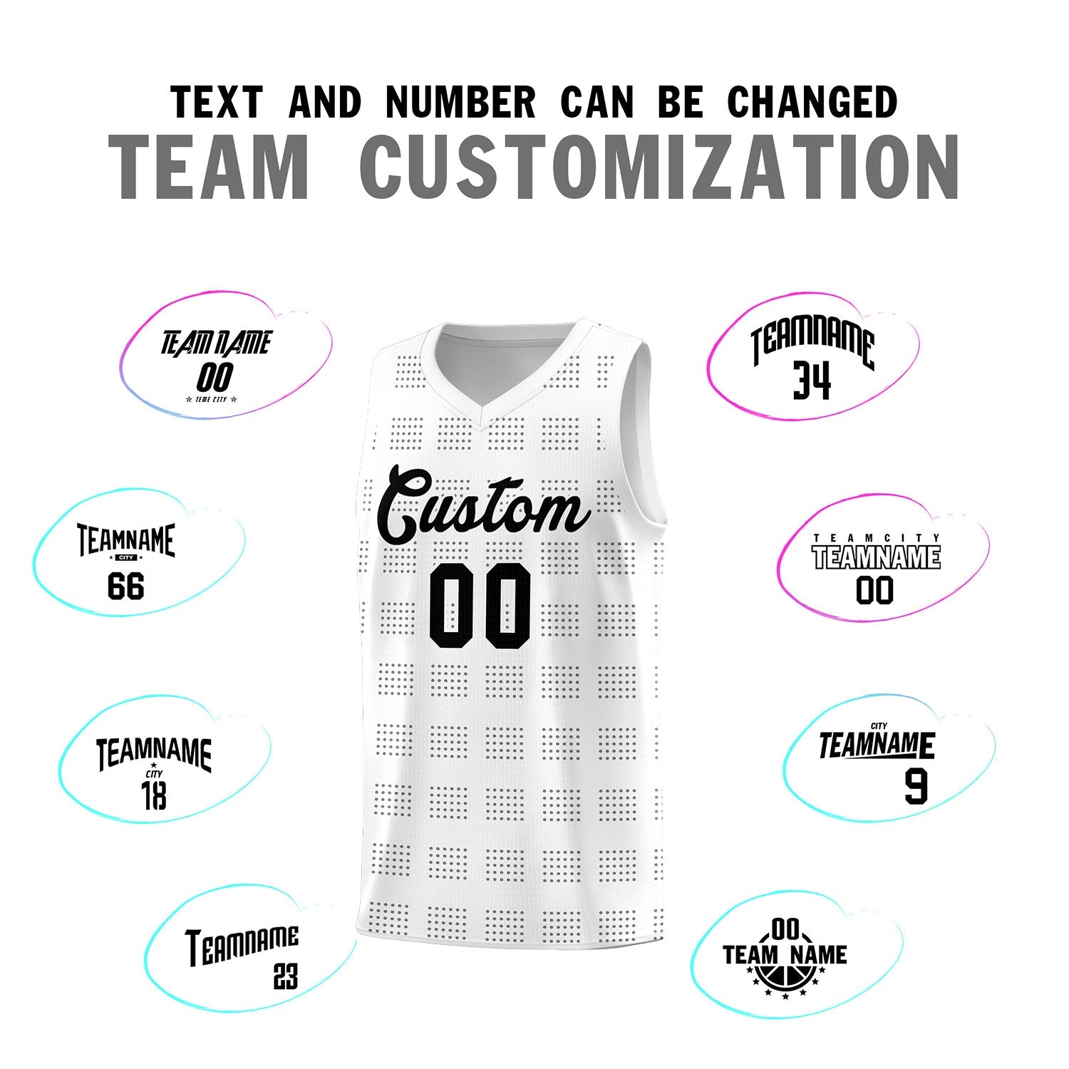 Custom White Gray Trailblazer Dot Pattern Sports Uniform Basketball Jersey