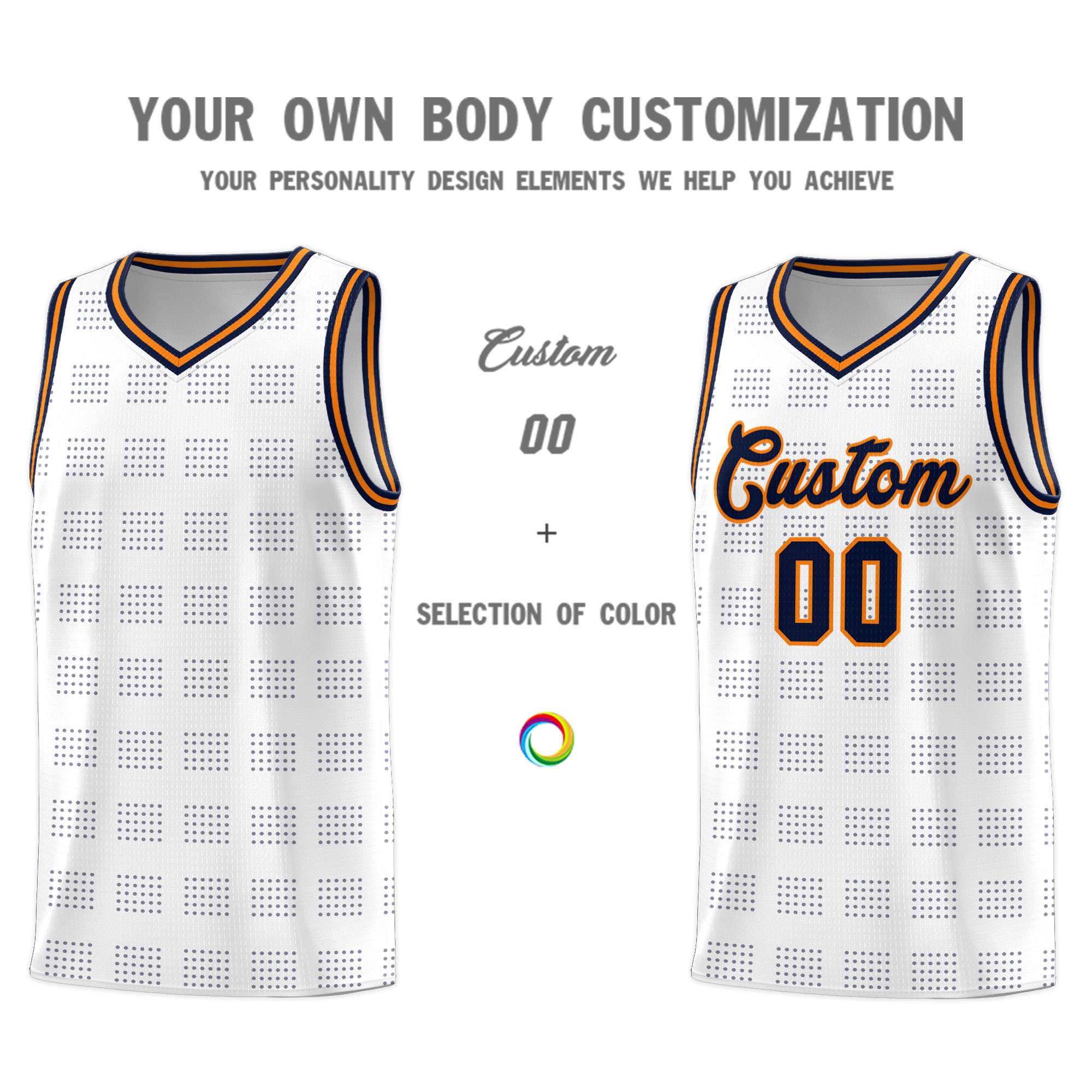 Custom Red Navy Trailblazer Dot Pattern Sports Uniform Basketball Jersey