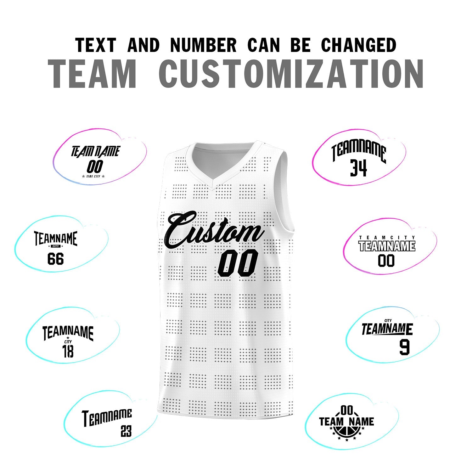 Custom White Gray Trailblazer Dot Pattern Sports Uniform Basketball Jersey