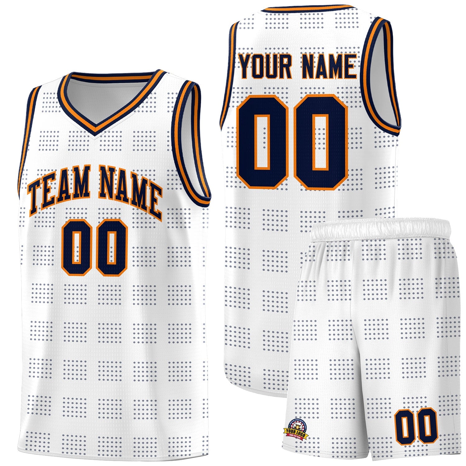 Custom Red Navy Trailblazer Dot Pattern Sports Uniform Basketball Jersey