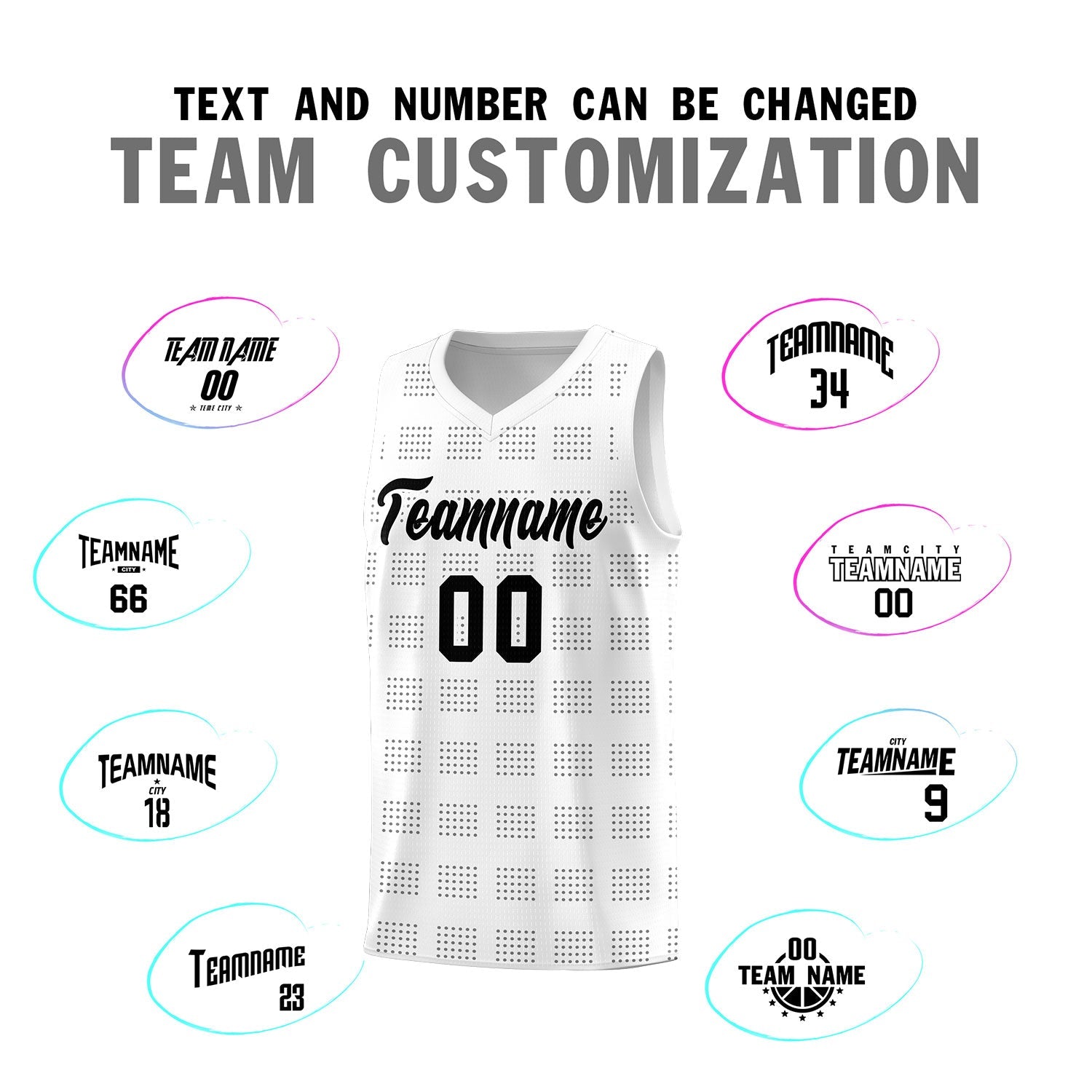 Custom White Gray Trailblazer Dot Pattern Sports Uniform Basketball Jersey