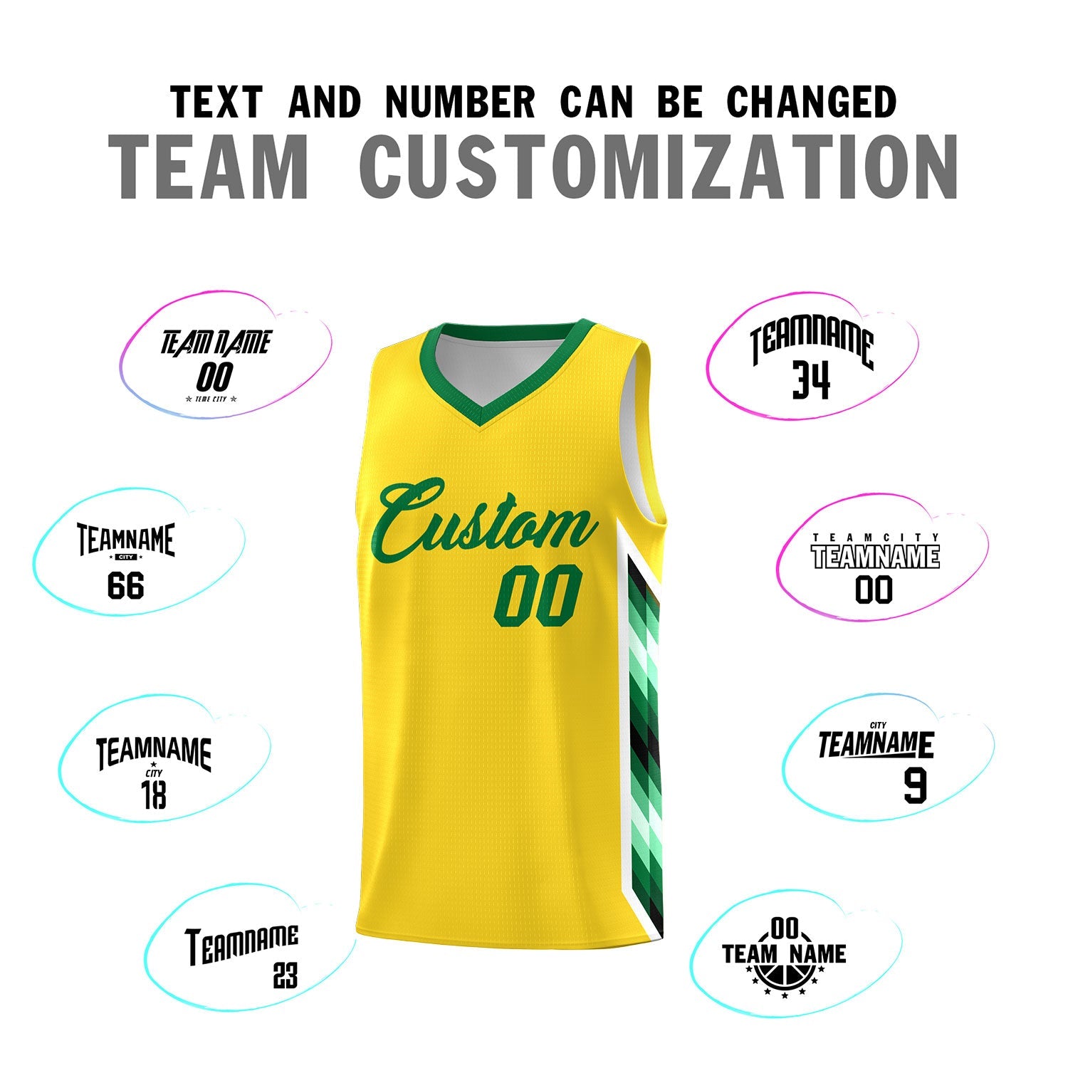 Custom Gold Mosaic Gradient Fashion Sports Uniform Basketball Jersey