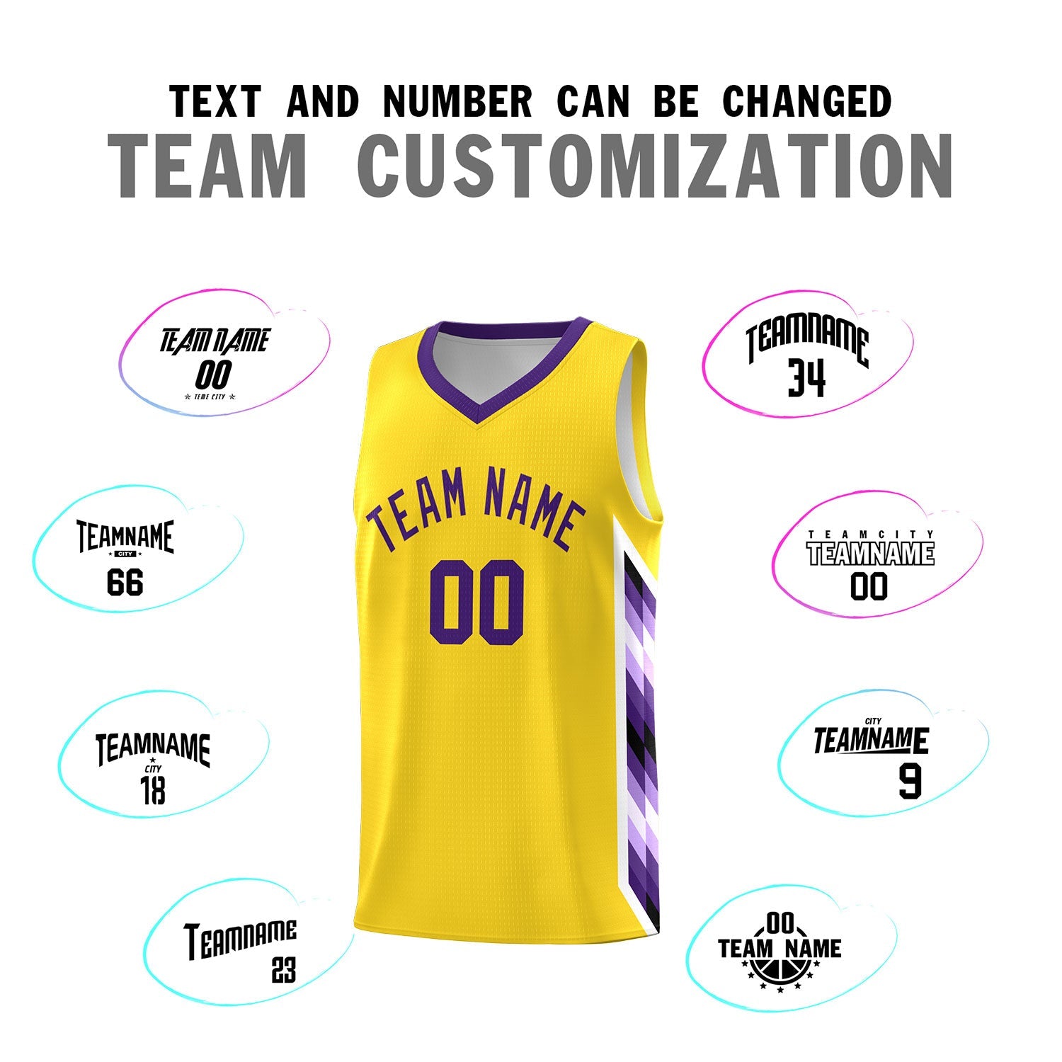 Custom Gold Mosaic Gradient Fashion Sports Uniform Basketball Jersey