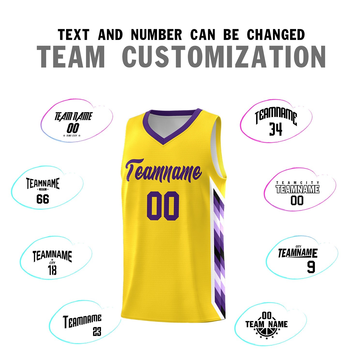 Custom Gold Mosaic Gradient Fashion Sports Uniform Basketball Jersey