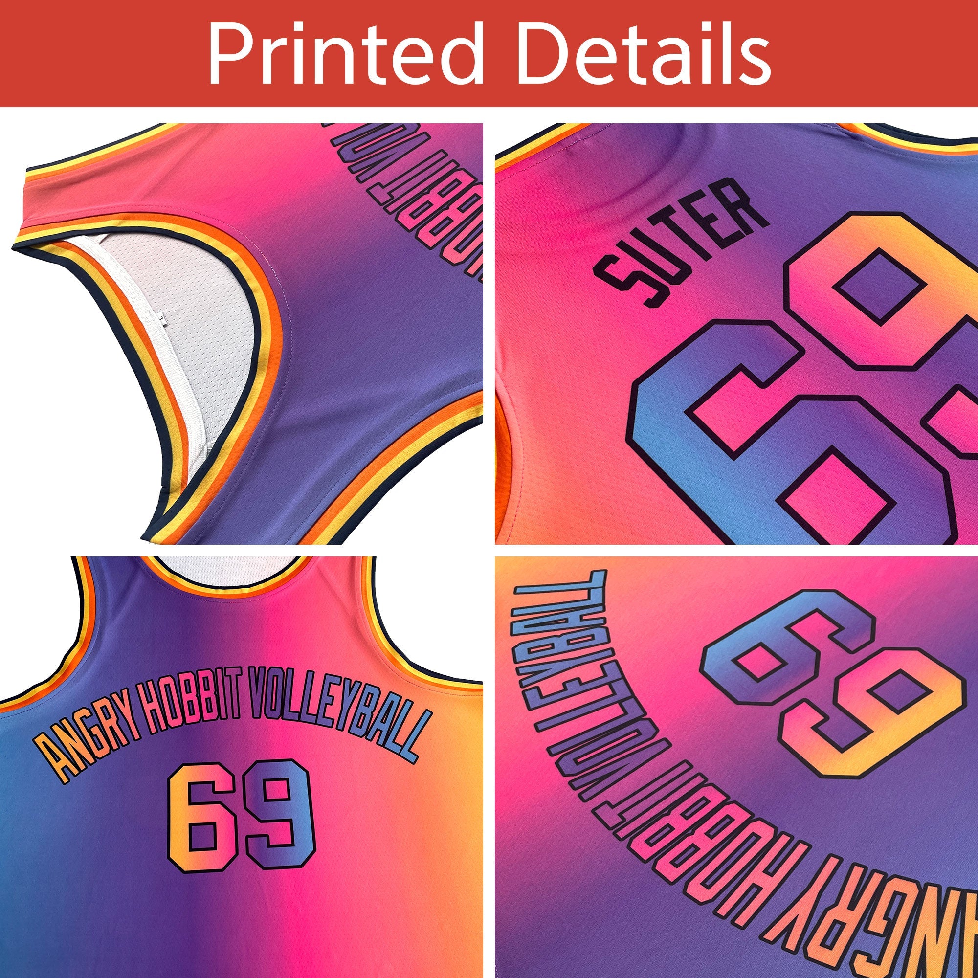 Custom Gold Mosaic Gradient Fashion Sports Uniform Basketball Jersey